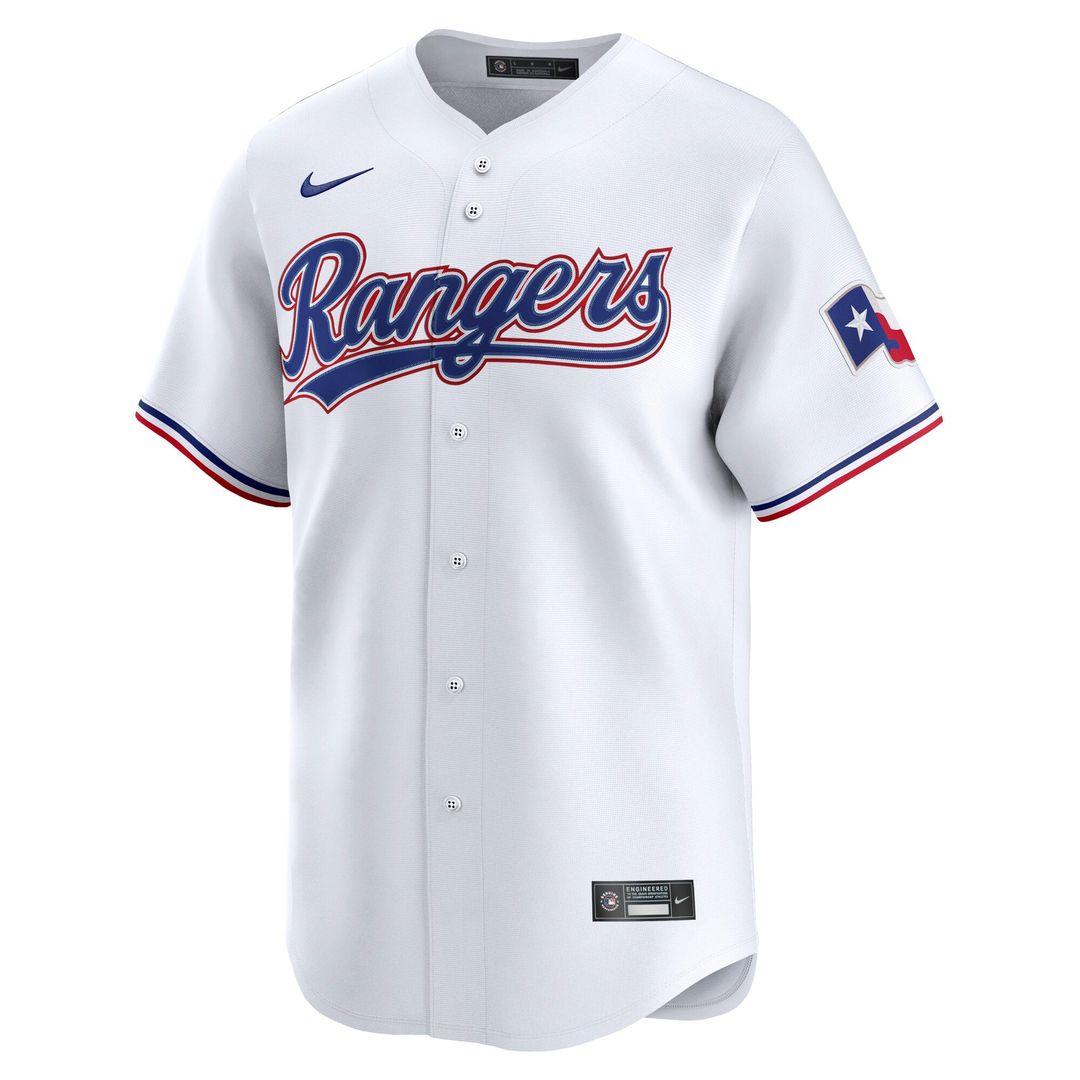 Men's Texas Rangers Wyatt Langford White Home Player Jersey