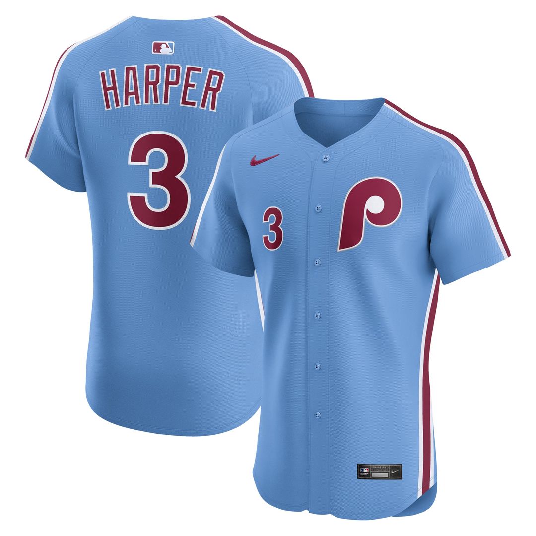 Men's Philadelphia Phillies Bryce Harper White Home Elite Jersey