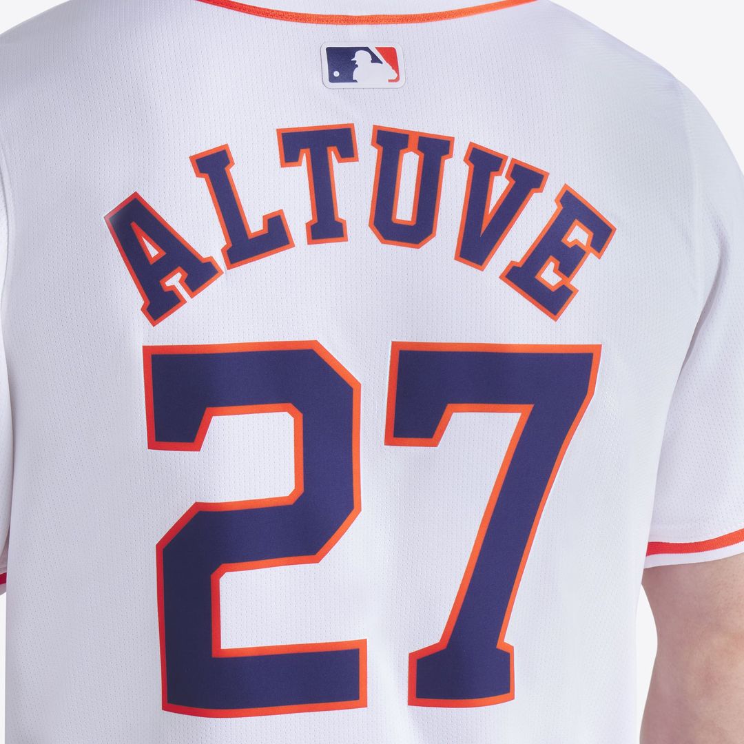 Men's Houston Astros Jose Altuve White Home Player Jersey