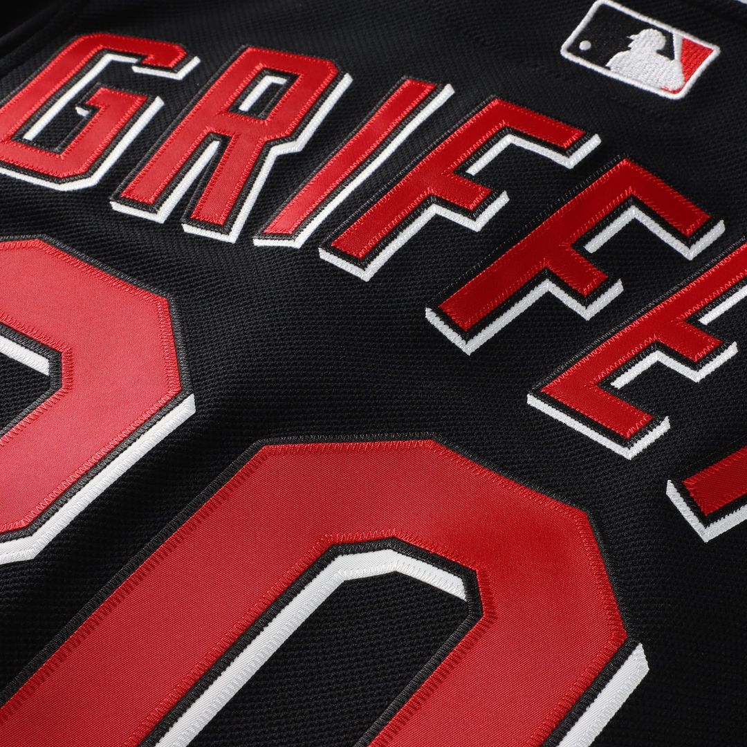 Men's Cincinnati Reds Ken Griffey Jr. it Black Mesh Batting Practice Jersey