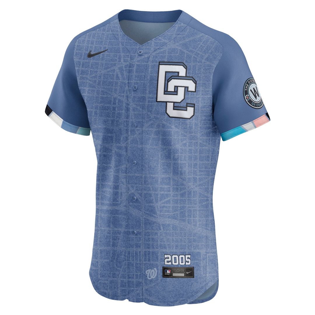 Men's Washington Nationals Blue 2025 City Connect Elite Jersey