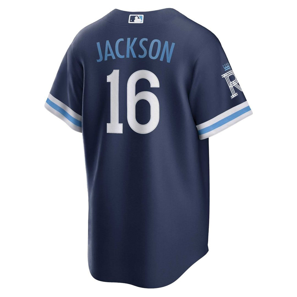 Men's Kansas City Royals Bo Jackson Navy City Connect Replica Player Jersey