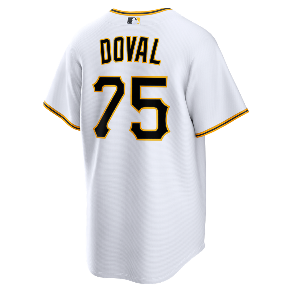 Men's Pittsburgh Pirates Camilo Doval White Home Replica Jersey