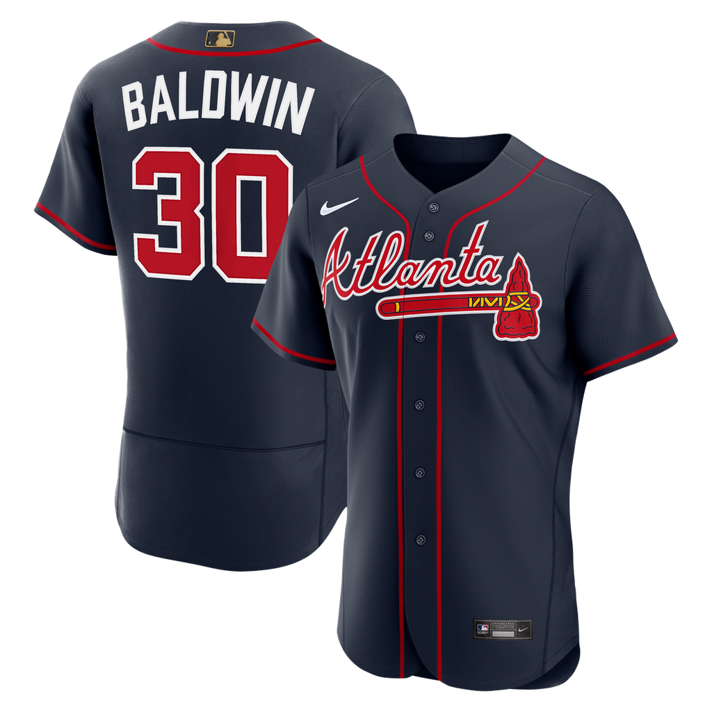 Men's Atlanta Braves Drake Baldwin Navy Alternate Awards Jersey