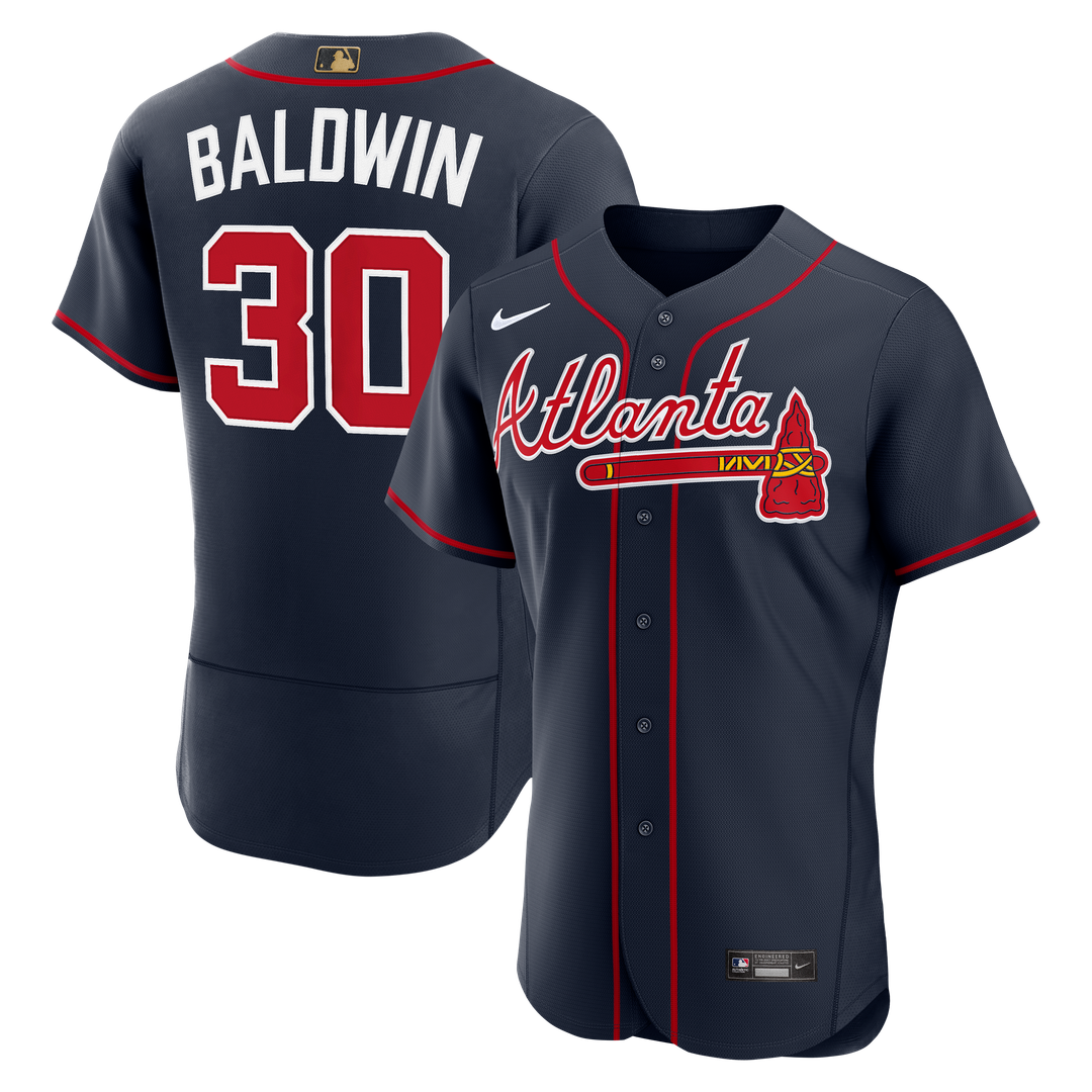 Men's Atlanta Braves Drake Baldwin Navy Alternate Awards Jersey