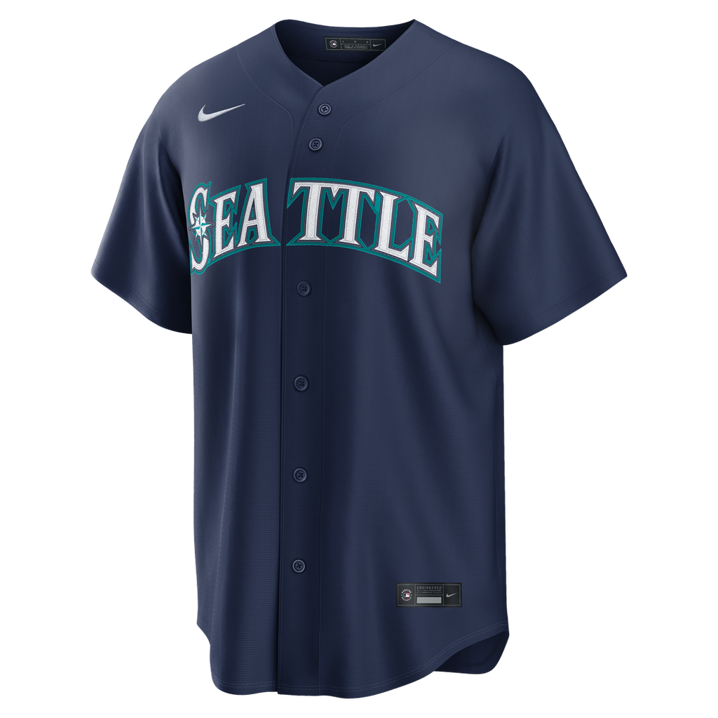 Men's Seattle Mariners Cal Raleigh Navy Road Replica Jersey