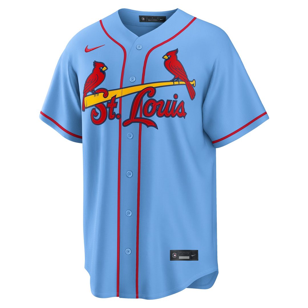 Men's St. Louis Cardinals Masyn Winn Light Blue Alternate Replica Jersey