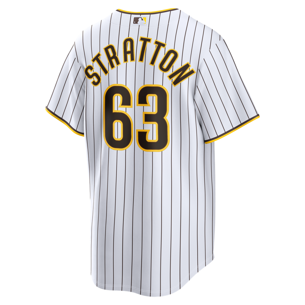 Men's San Diego Padres Hunter Stratton White Home Replica Jersey
