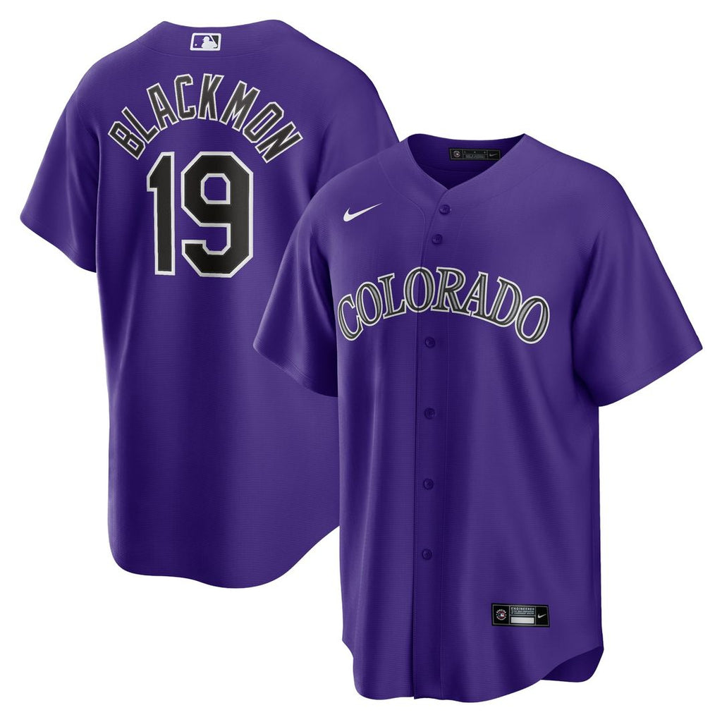 Men's Colorado Rockies Charlie Blackmon White Home Replica Player Name Jersey