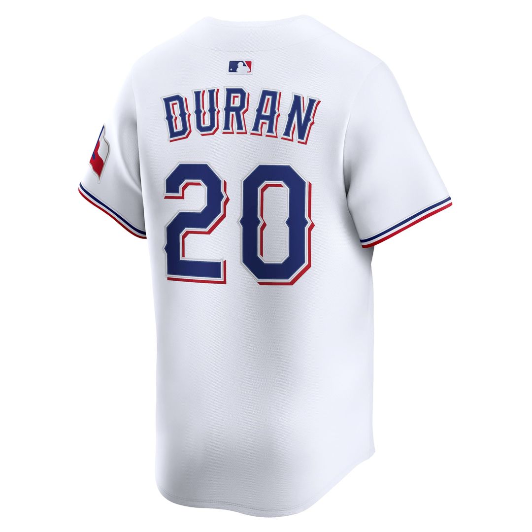 Men's Texas Rangers Ezequiel Duran White Home Player Jersey