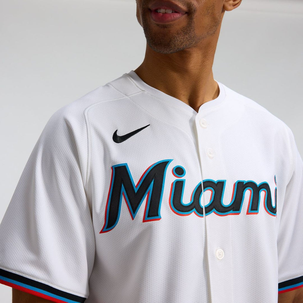 Men's Miami Marlins White Home Jersey