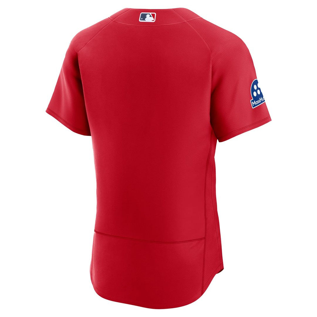 Men's Boston Red Sox Red Alternate Sponsor Patch Jersey