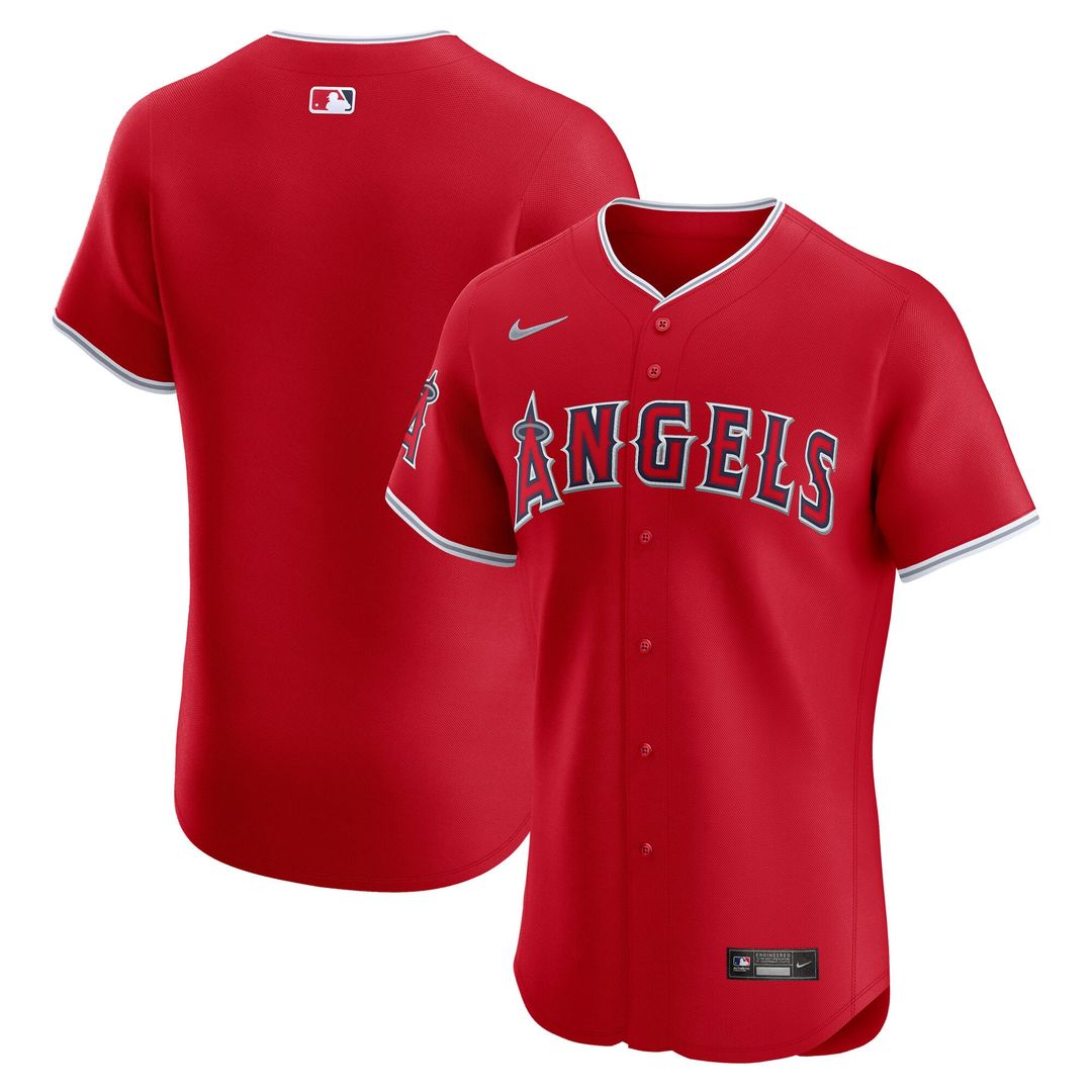 Men's Los Angeles Angels White Home Elite Jersey
