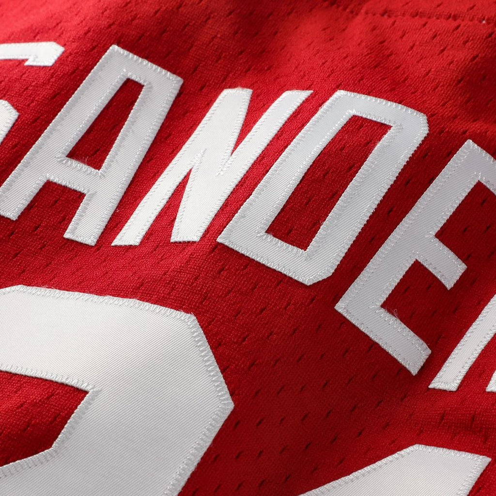 Men's Cincinnati Reds Deion Sanders Red Mesh Batting Practice Button-Up Jersey