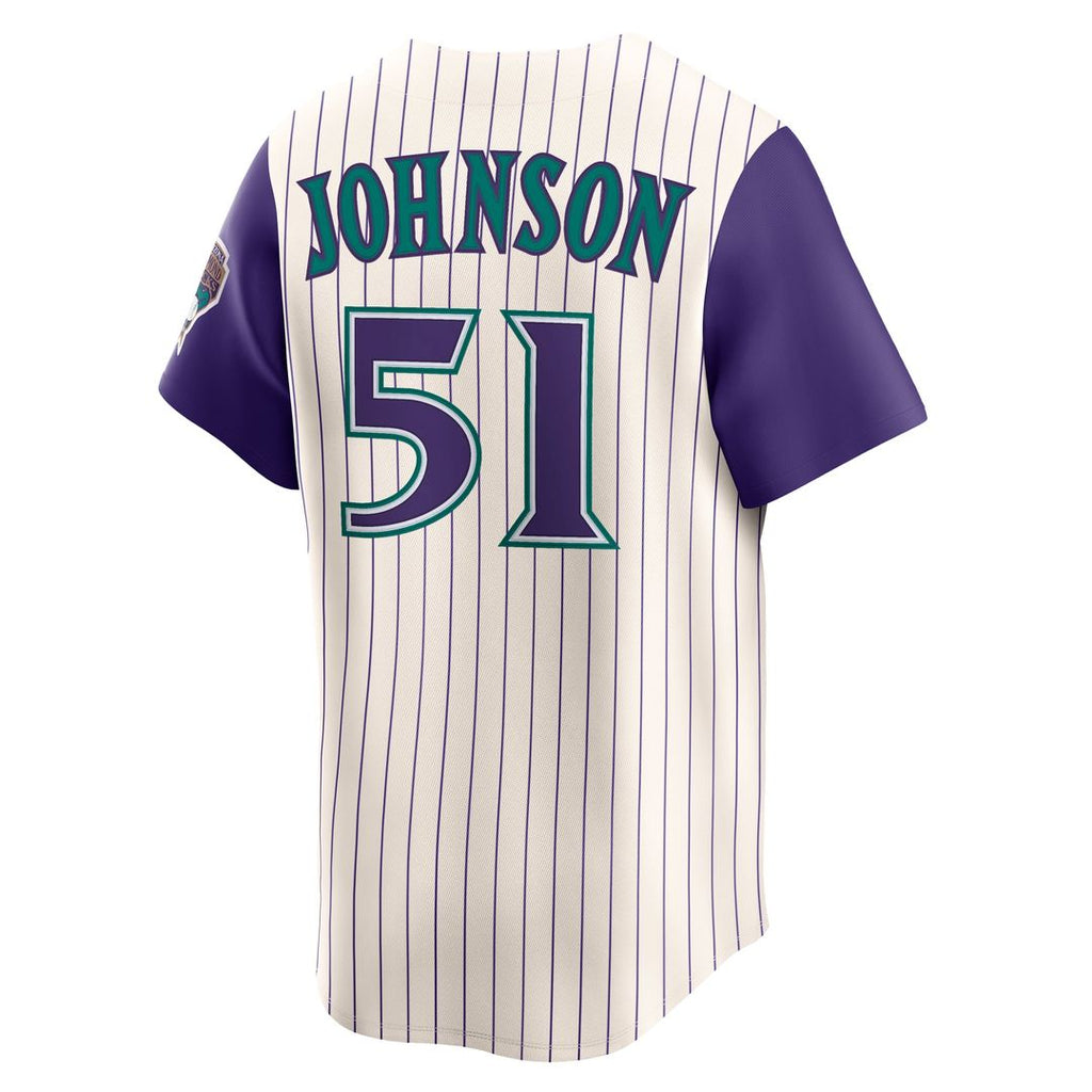 Men's Arizona Diamondbacks Randy Johnson Black Throwback Jersey