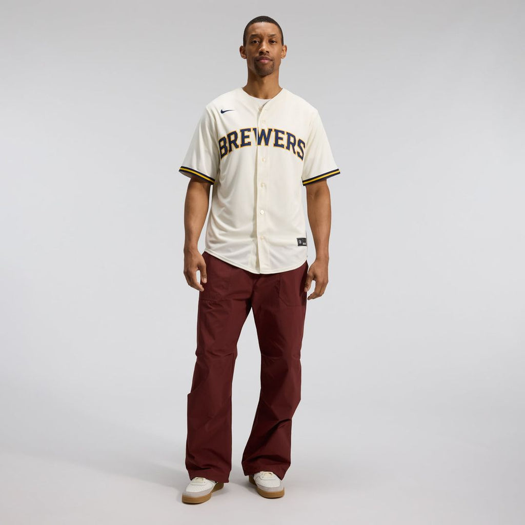 Men's Milwaukee Brewers Cream Home Replica Team Jersey