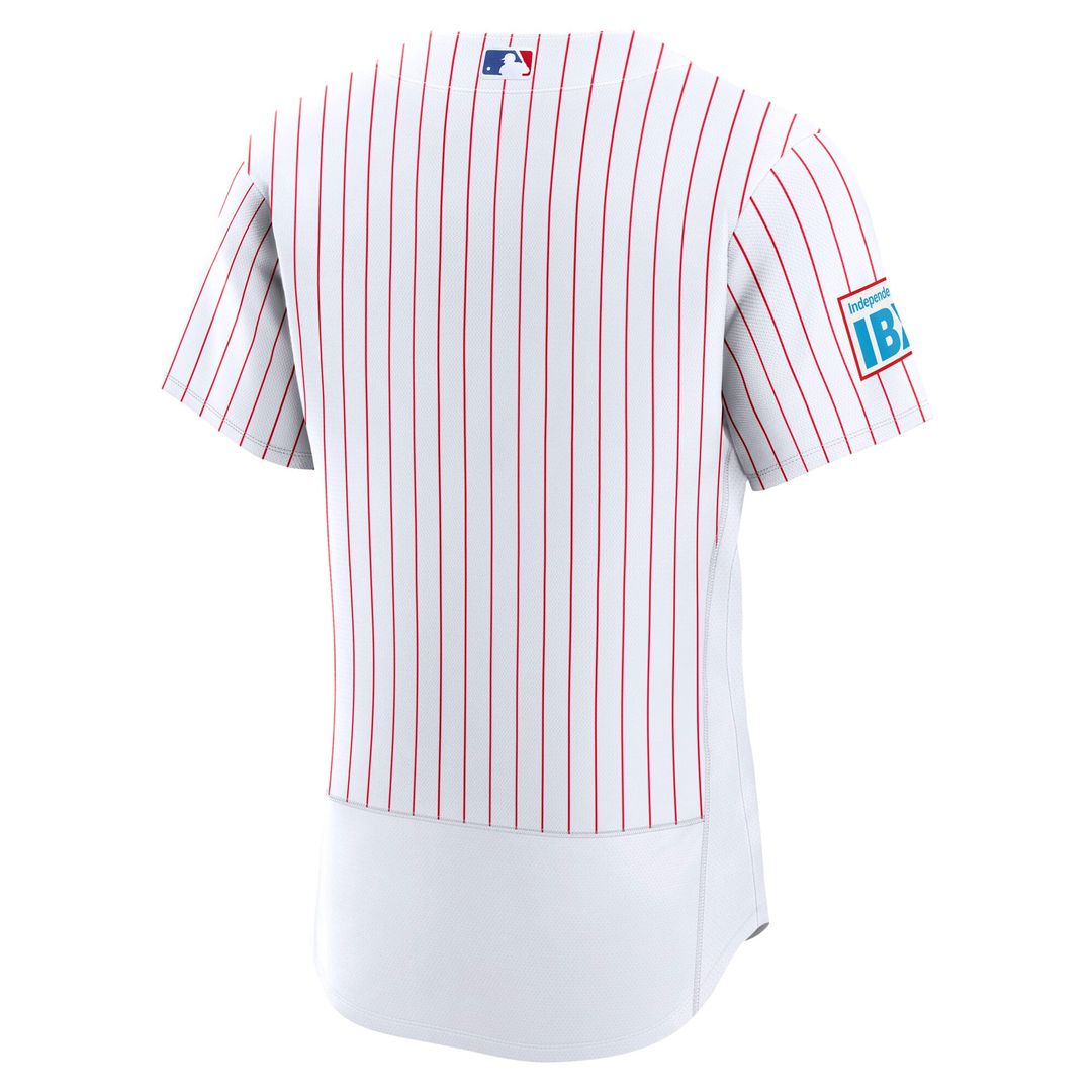 Men's Philadelphia Phillies White Home Sponsor Patch Jersey