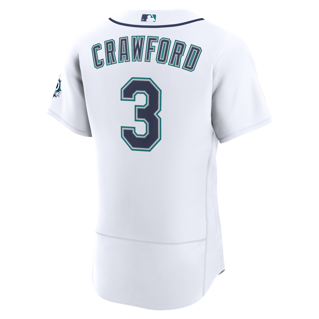 Men's Seattle Mariners J.P. Crawford White Home 50th Season Jersey