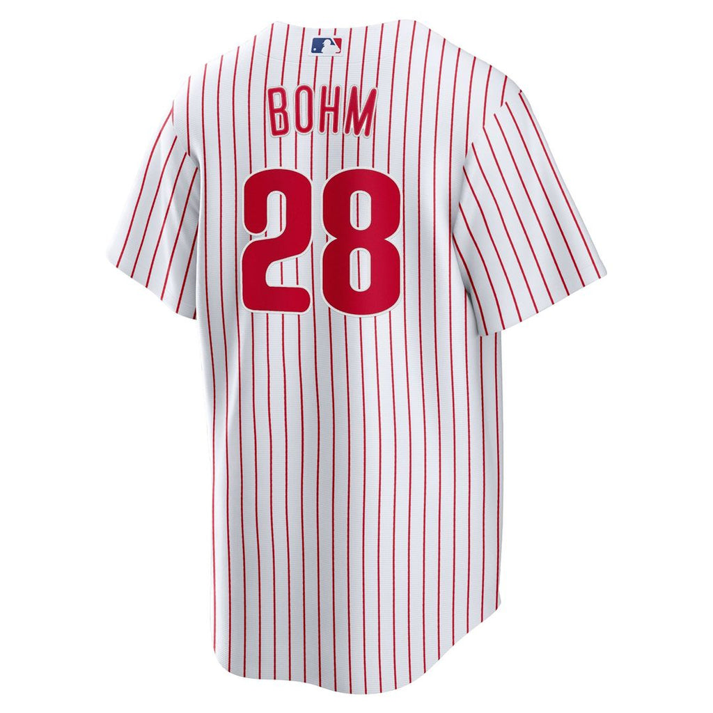 Men's Philadelphia Phillies Alec Bohm White Replica Player Jersey