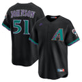 Men's Arizona Diamondbacks Randy Johnson Black Throwback Jersey