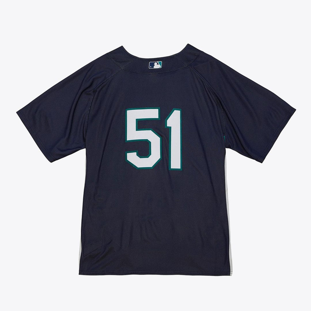 Men's Seattle Mariners Ichiro Suzuki Navy Big & Tall Mesh Batting Practice Jersey