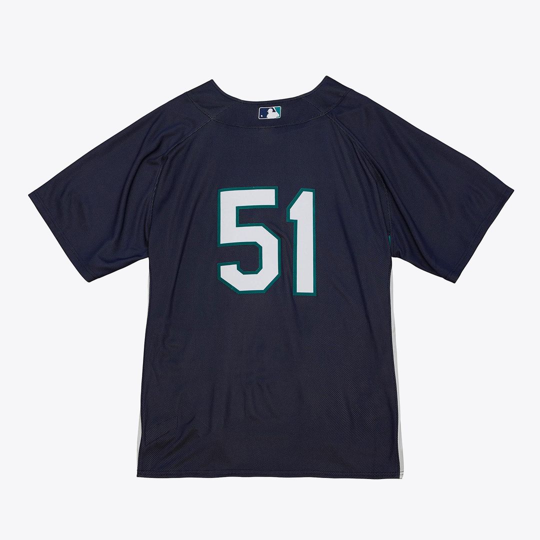 Men's Seattle Mariners Ichiro Suzuki Navy Big & Tall Mesh Batting Practice Jersey