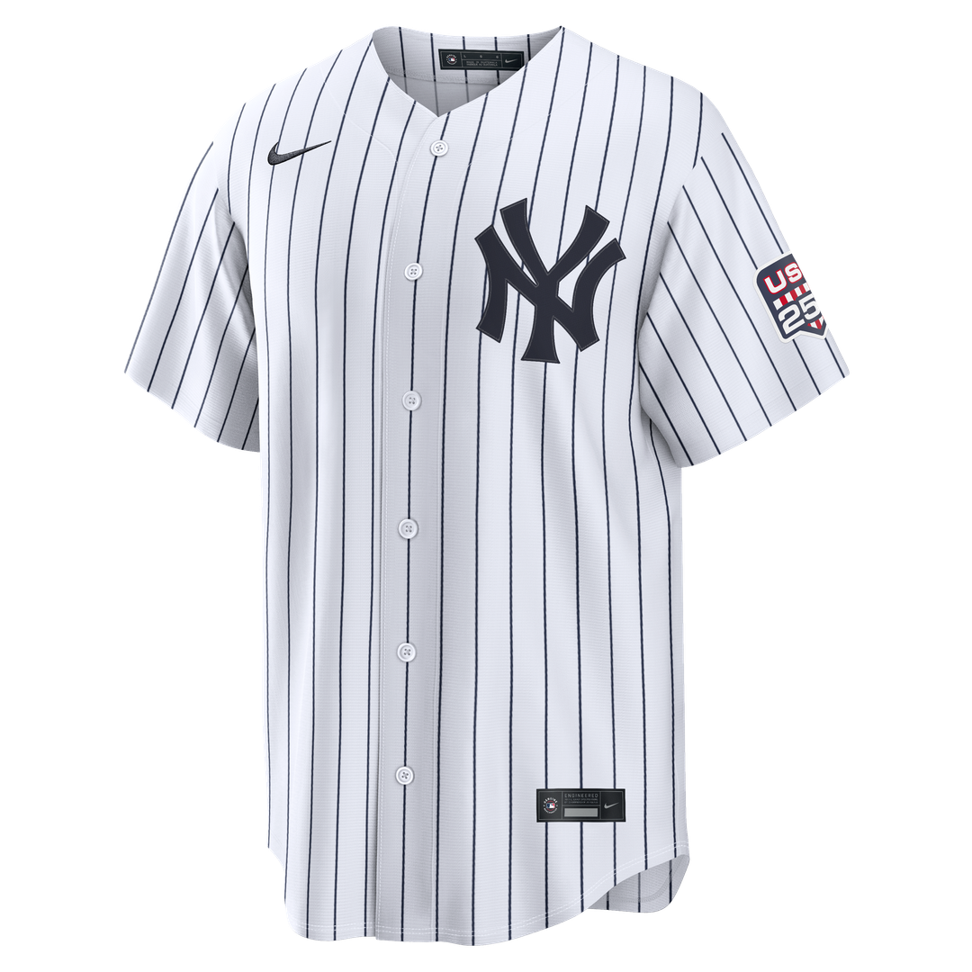 Fourth of July Men's New York Yankees Giancarlo Stanton White USA 250 Stadium Jersey