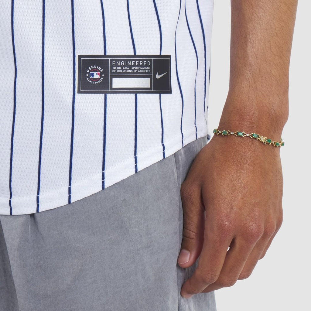 Men's New York Yankees CC Sabathia White 2025 Baseball Hall of Fame Name & Number Retired Replica Jersey