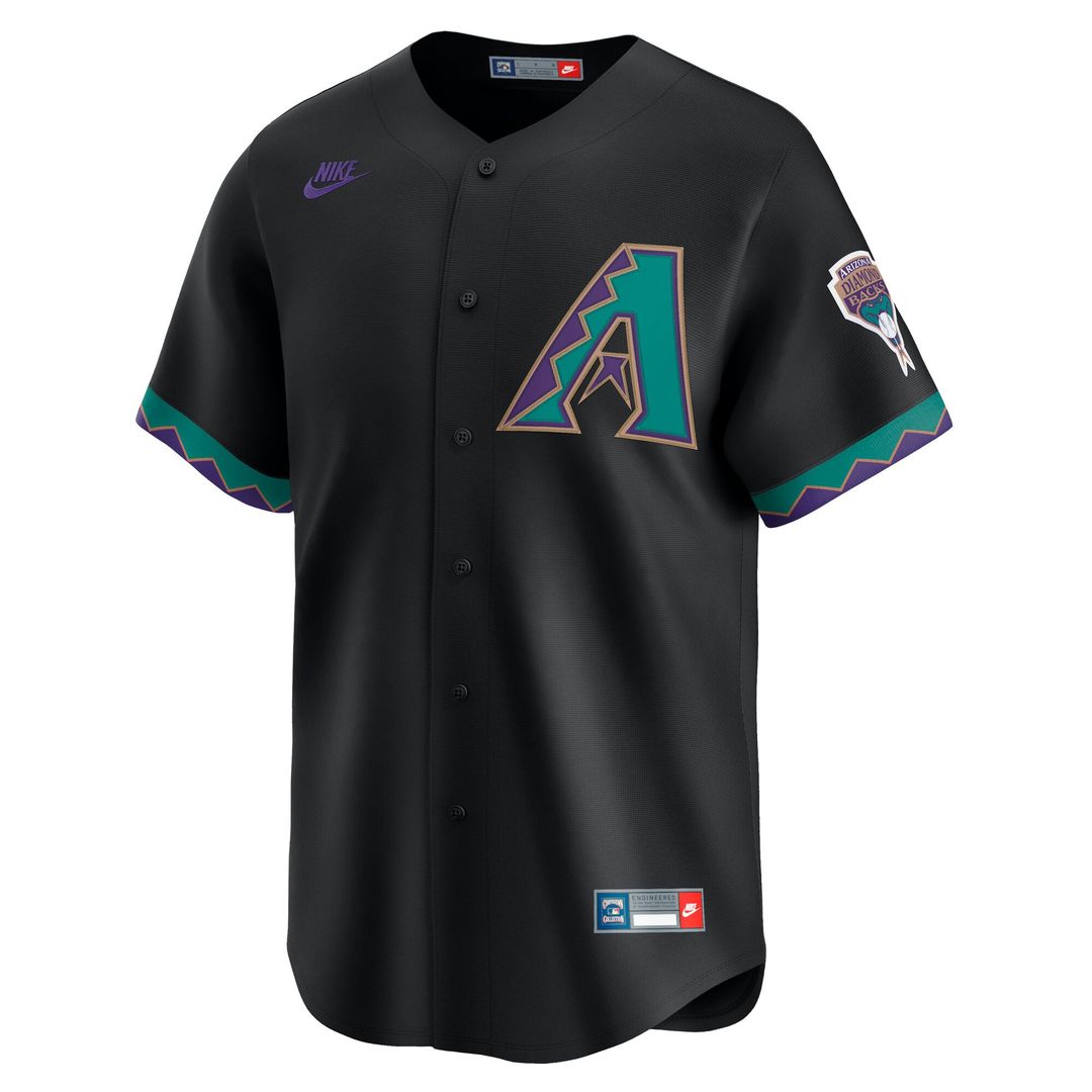 Men's Arizona Diamondbacks Randy Johnson Black Throwback Jersey