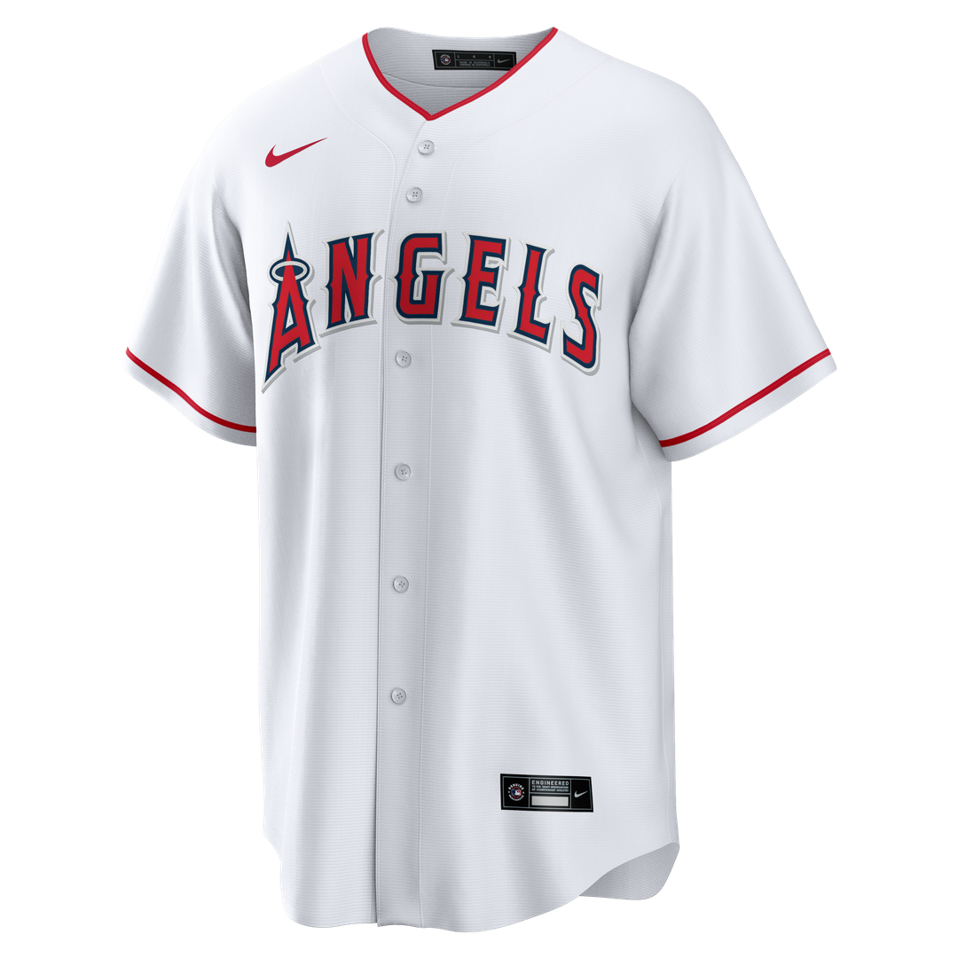 Men's Los Angeles Angels White Home Big & Tall Replica Jersey
