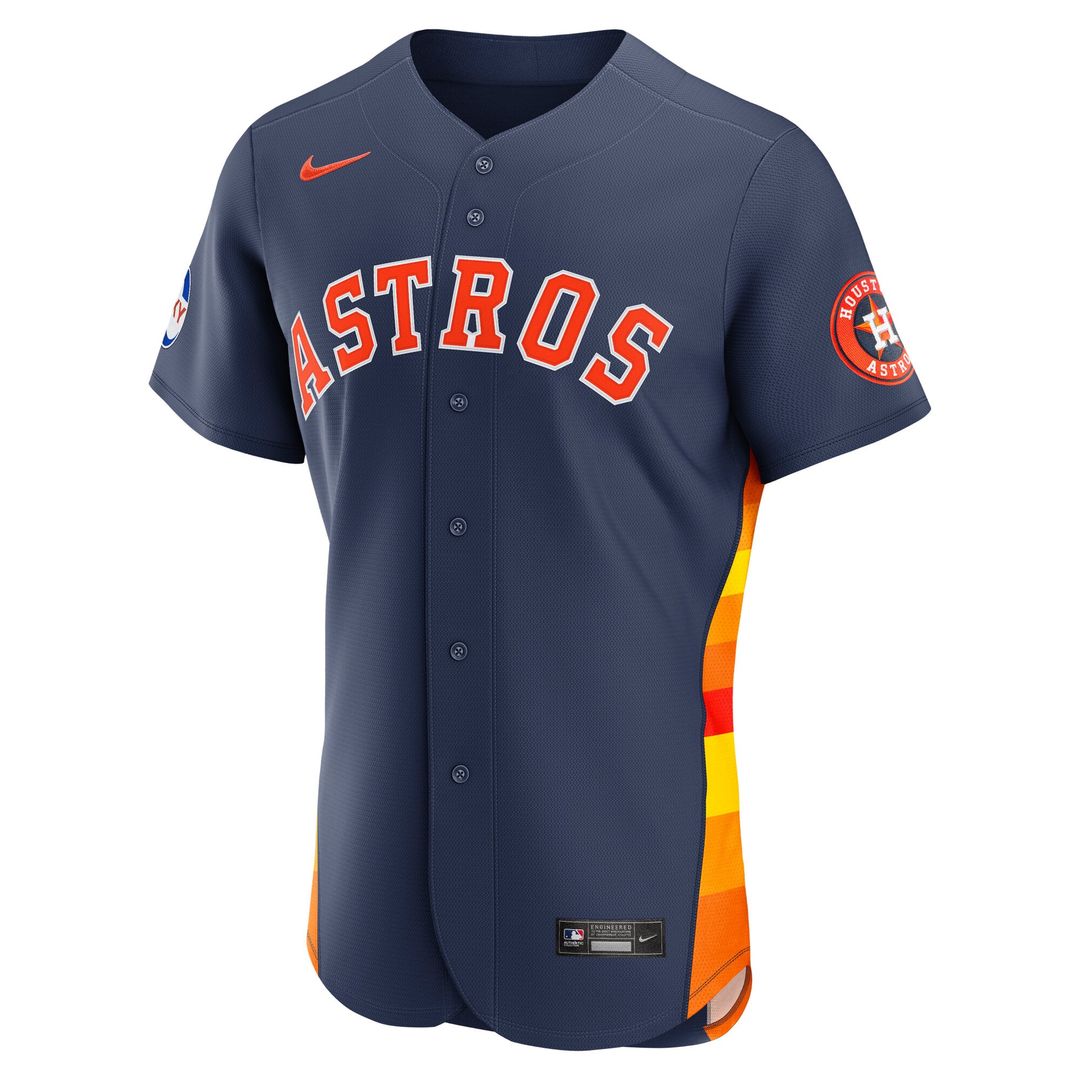 Men's Houston Astros Navy Alternate Sponsor Patch Jersey