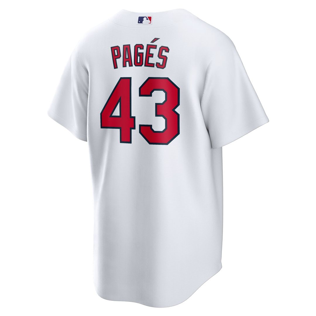 Men's St. Louis Cardinals Pedro Pagés White Home Replica Jersey