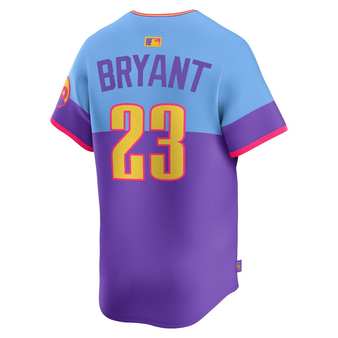 Men's Colorado Rockies Kris Bryant Purple/Light Blue 2025 City Connect Player Jersey