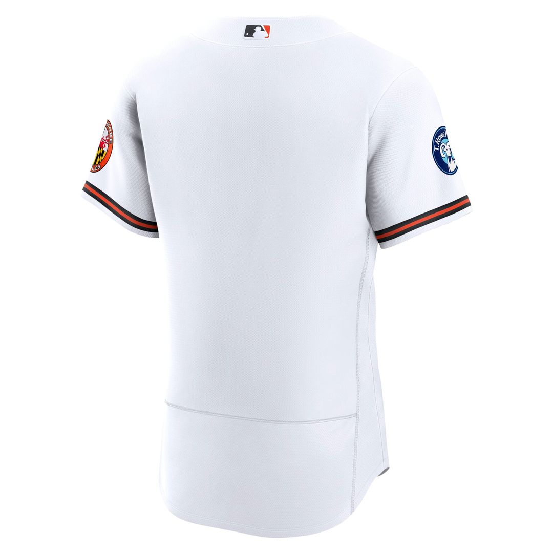 Men's Baltimore Orioles White Home Sponsor Patch Jersey