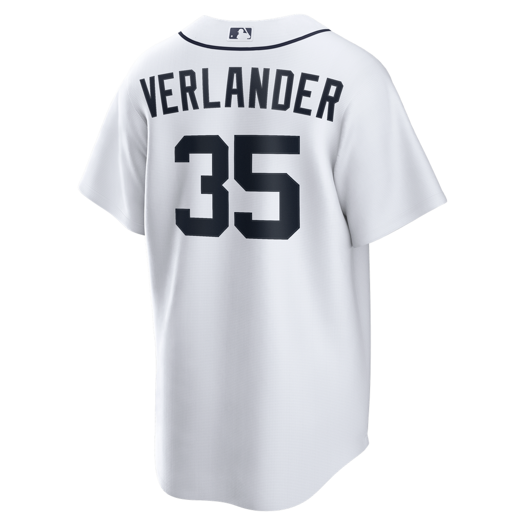 Men's Detroit Tigers Justin Verlander White Home Replica Jersey