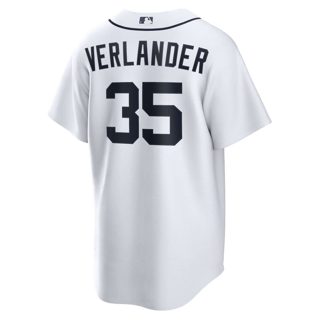 Men's Detroit Tigers Justin Verlander White Home Replica Jersey