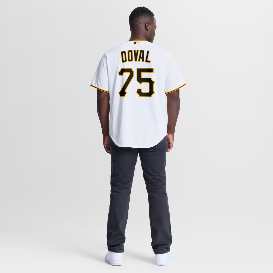 Men's Pittsburgh Pirates Camilo Doval White Home Replica Jersey
