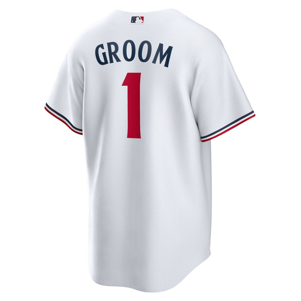 Men's Minnesota Twins White #1 Groom Home Replica Jersey