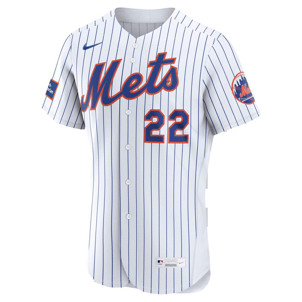 Men's New York Mets Juan Soto White Home Sponsor Patch Jersey
