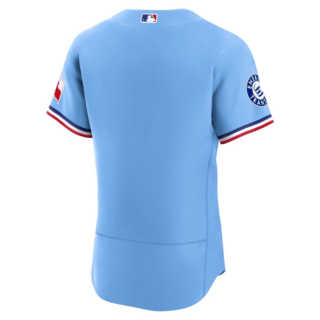 Men's Texas Rangers White Home Sponsor Patch Jersey