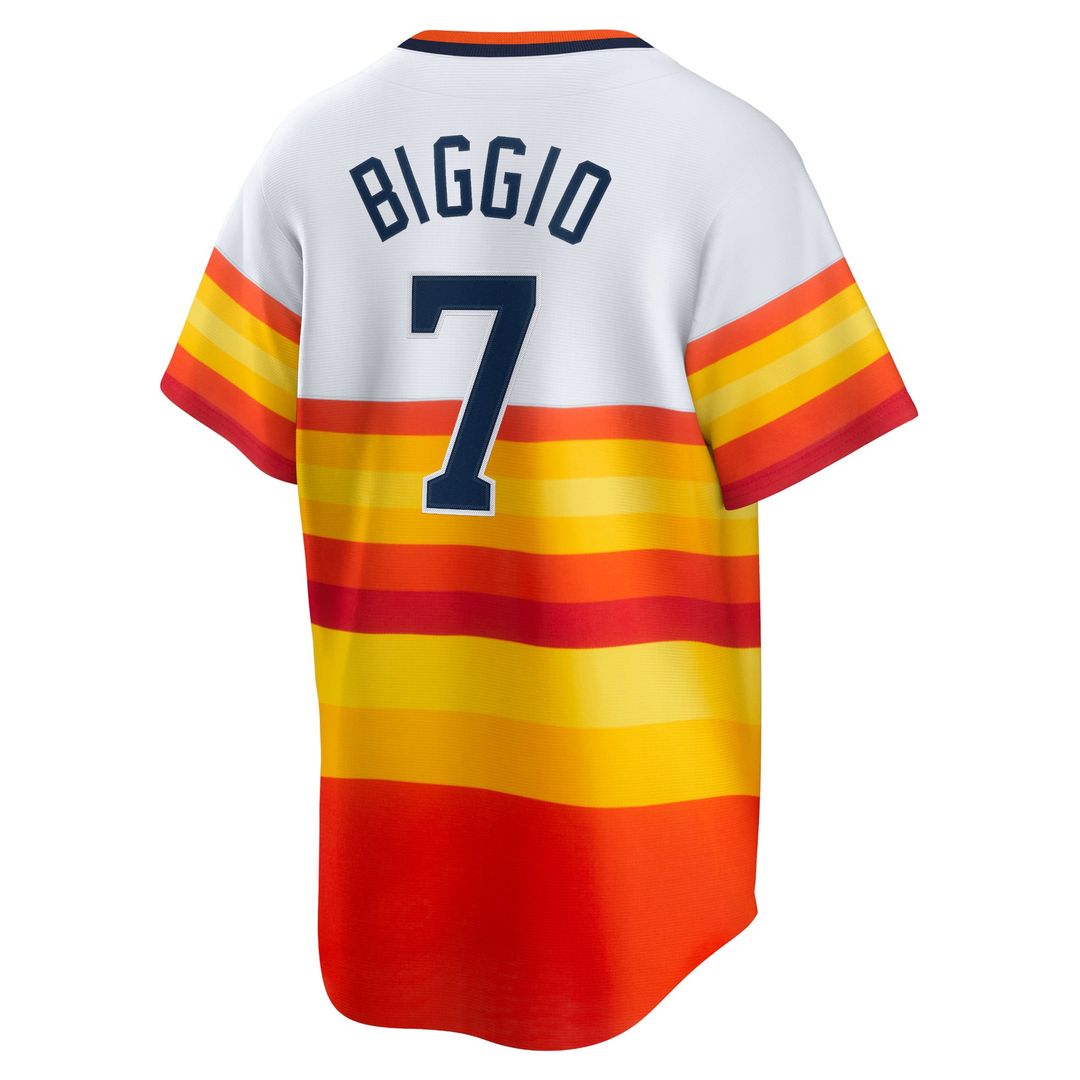 Men's Houston Astros Craig Biggio White Home Player Jersey