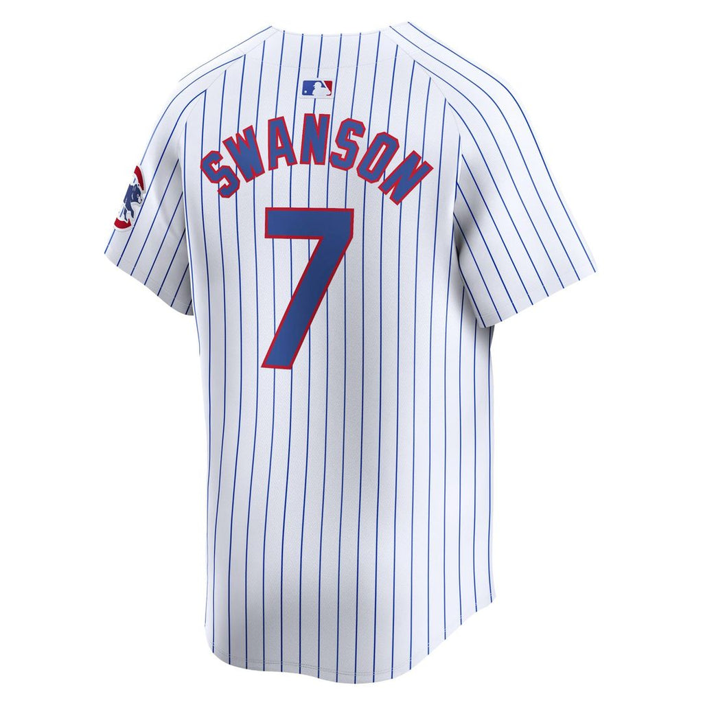 Men's Chicago Cubs Dansby Swanson White Home Player Jersey