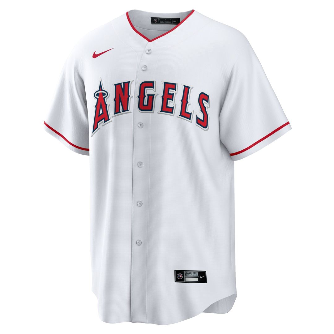 Men's Los Angeles Angels White #1 Groom Home Replica Jersey