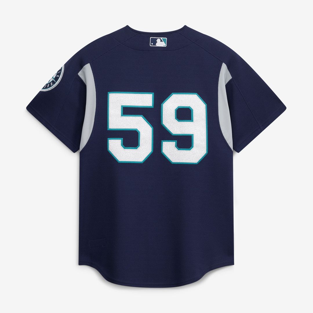 Men's Seattle Mariners Felix Hernandez Navy Batting Practice Jersey