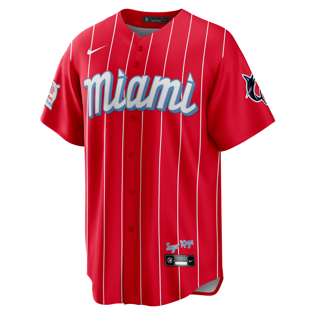 Men's Miami Marlins Jazz Chisholm Jr. Red City Connect Replica Jersey