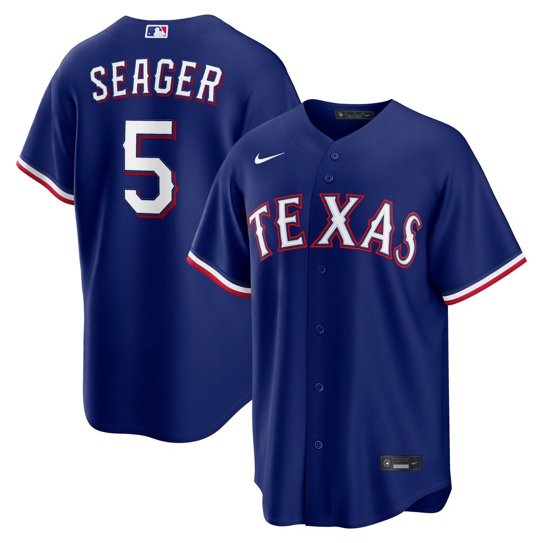 Men's Texas Rangers Corey Seager Gray Road Replica Jersey