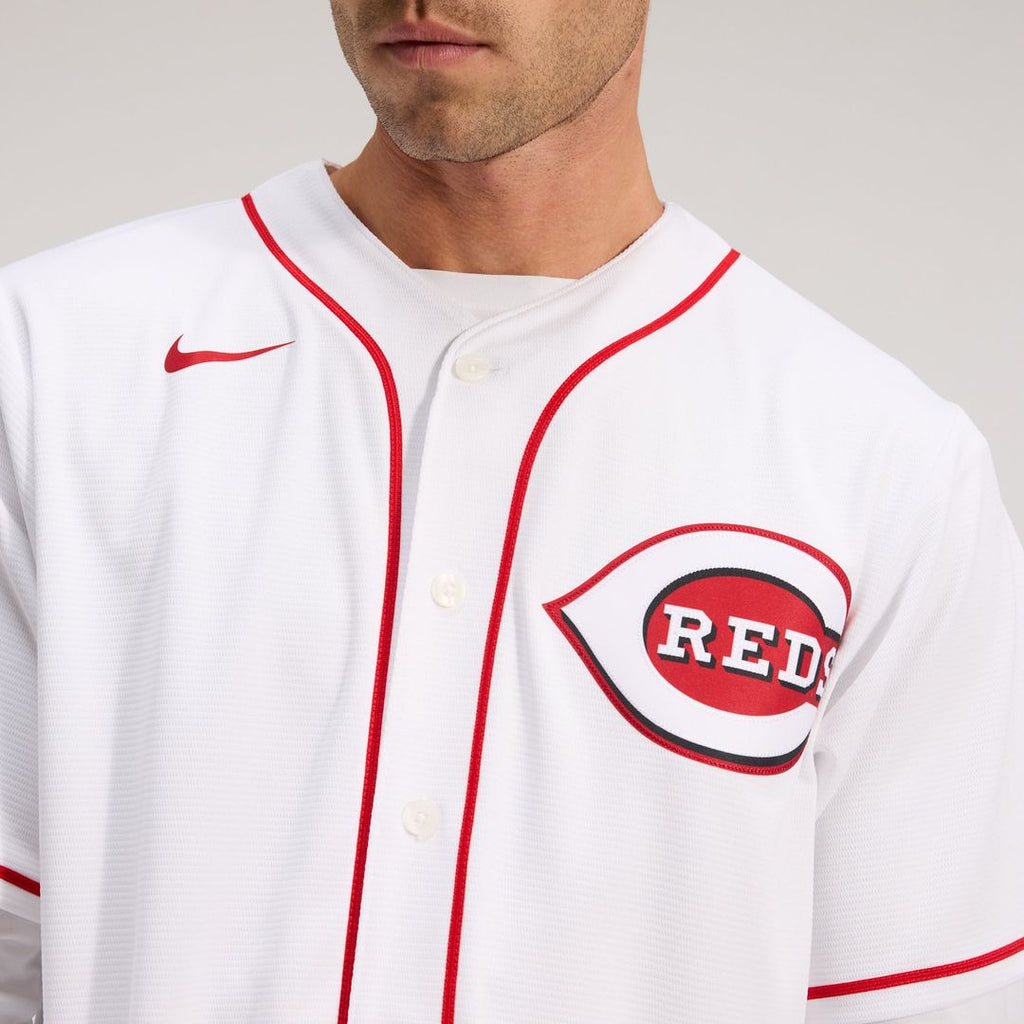 Men's Cincinnati Reds White Home Replica Team Jersey