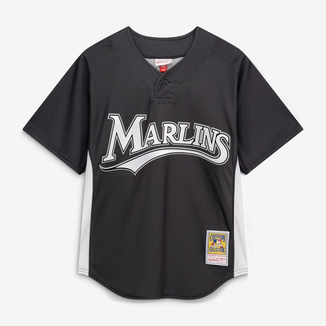 Men's Florida Marlins Dontrelle Willis Black Batting Practice Jersey