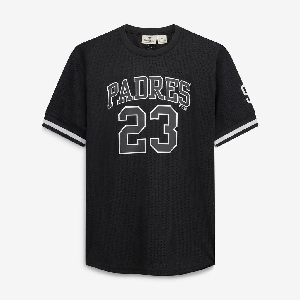 Men's San Diego Padres Fernando Tatis Jr. Black/White Big & Tall Heavyweight Mesh Jersey