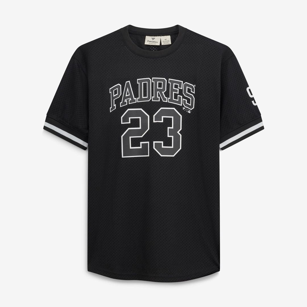 Men's San Diego Padres Fernando Tatis Jr. Black/White Big & Tall Heavyweight Mesh Jersey
